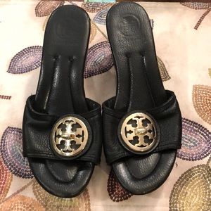 Tory Burch black wedge sandal